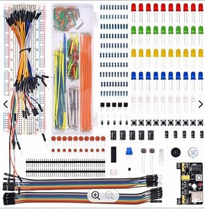 [Hot Item] Electronic Component Hardware Basic Starter Kit with 830 Points Breadboard Resistor Capacitor LED Potentiometer