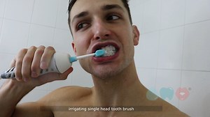 Single head flossing toothbrush! Water flosser for your shower, seven accessory options, new irrigating dual head toothbrush plus seven stream irrigating gum massager, alongside a standard water pick. Endless water, no batteries, reservoir or motor with noise. Oral irrigator suite for the shower! | ToothShower | Facebook