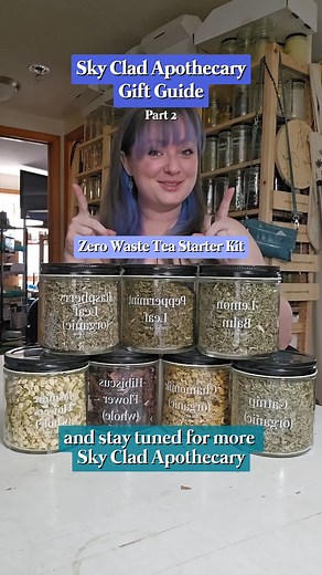 Zero Waste Tea Starter Kit 🔮 50 Zero Waste Apothecary Ingredients 🔮 #zerowaste #kitchenwitch #herbs #oils #witchcraft #ecofriendly #sustainable #greenwitch #herbalmedicine #tea #apothecary #witchyherbs #herbalist #foodie #ingredients | Sky Clad Apothecary