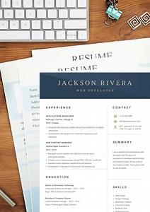 Modern Web Developer Resume Template - Etsy.de