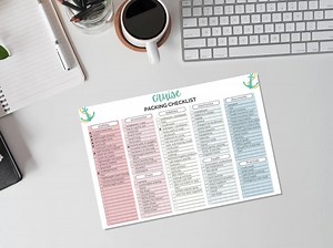 Printable Cruise Packing List, Vacation Travel Planner Checklist PDF - Etsy