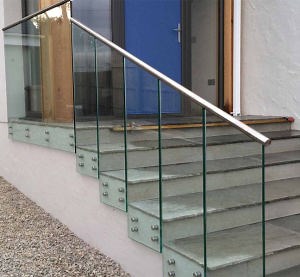 [Hot Item] Indoor Outdoor Glass Stair Handrail Railing Stainless Steel Stairs Fittings