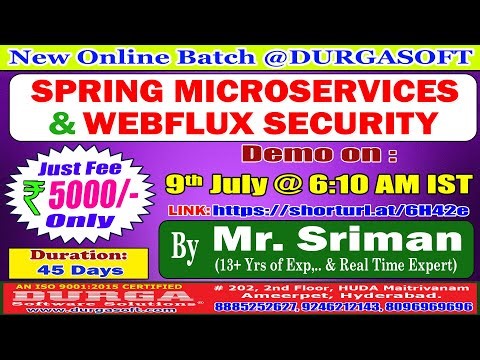 SPRING MICROSERVICES, WEBFLUX SECURITY Online Training @ DURGASOFT