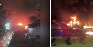 Furniture shop on LDP goes up in flames