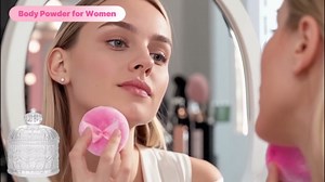 2 Pcs Large Body Powder Puff and Container, Powder Container with Puff, Dusting Powder Puff Crystal Case, Body Powder for Women Soft Washable Reusable Velour Face Body Glitter Wet Dry Makeup(Crown)