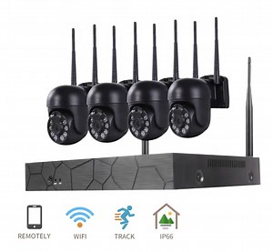[Hot Item] Home Security Camera System 1080P Wireless CCTV Security Camera System 4CH WiFi NVR Kit Q18ty