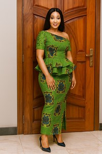 212K views · 3.3K reactions | An elegant one-shoulder Ankara dress with a peplum waist — modern, refined, and feminine.  #ankaradress | Exquisite Fashion Trends | Facebook