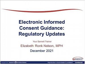 Electronic Informed Consent Guidance: Regulatory Updates