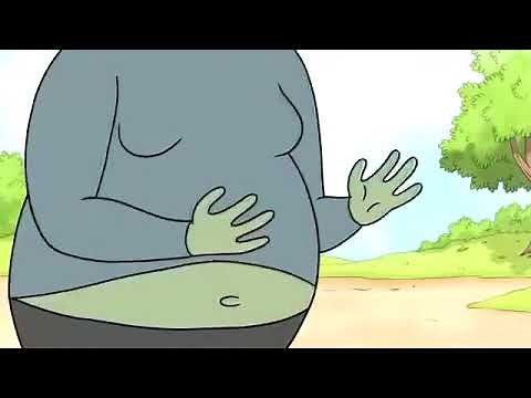 Muscle Man eating donuts