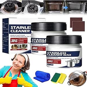 Magical Nano-Technology Stainless Steel Cleaning Paste, Stainless Steel Clean Wax (2pcs)