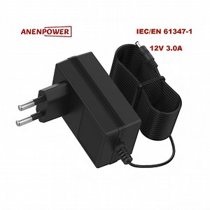 [Hot Item] IEC/En 61347 Kc Certified 12V 3A LED Driver 36W Max Class 2 Kr Plug AC Adapter