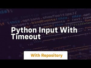 python input with timeout