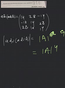 The positive value of the determinant of the matrix A , whose \... | Filo