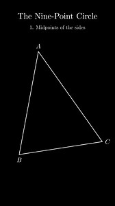 九点円とは？三角形の幾何学的性質と図形の解説