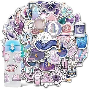 Phone Laptop Stickers Magic (100Pcs Purple)