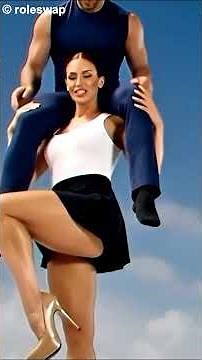 lift and carry by heavenly legs to the beach #lift #romantic #strongwomen #funny