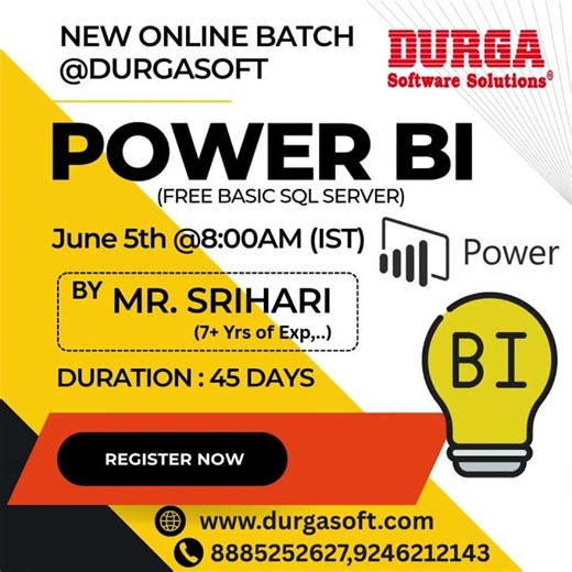 📊 New Online Batch Alert @ DURGASOFT!