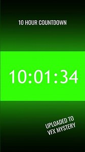 4K Minimalist 10 Hour Countdown Timer Green Screen #greenscreen #countdown #timer