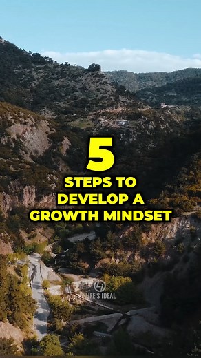 5 Steps to Develop a Growth Mindset ✍️ | LIFE LESSON #reels #lifelessons #motivation #inspiration #positivevibes #trending #quotes #positivity #viralreels #lifesideal | Life's Ideal