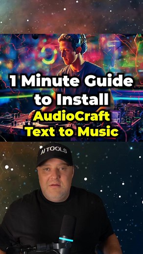 1 Minute Guide to Installing AudioCraft Locally Instructions Available At: mattfarmer.ai/audiocraft 1. Install CUDA Toolkit 2. Install Anaconda 3. Open Anaconda Prompt 4. conda create --name audiocraft python=3.10.11 5. conda activate audiocraft 6. conda install pytorch torchvision torchaudio pytorch-cuda=11.8 -c pytorch -c nvidia 7. pip install xformers 8. pip install audiocraft 9. pip install IPython Script: from IPython import display as ipd from audiocraft.models import musicgen from audiocr