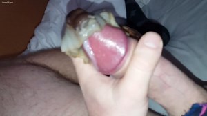 Weird guy having animal porn