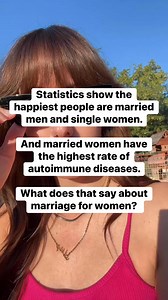 2.2M views · 11K reactions | The common denominator in determining health and happiness for women is whether or not they are married. #marriedlife #marriage #momlife #motherhood | The Abby Eckel | Facebook