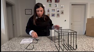 Cutting Board Organizer,5-Slot Steel Kitchen Storage Rack for Cutting Boards, Baking Trays,towel,and Thin Pans-Space-Saving Kitchen Storage (Black, 1 Pack)