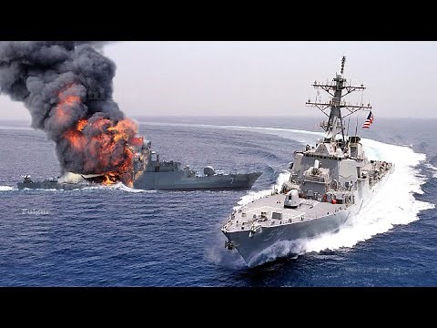 War Began! USS Decatur Blow Up Chinese Warship when about to colliding US destroyer in SCS