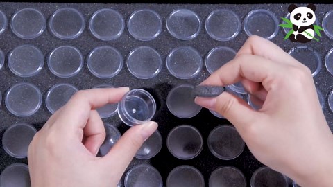 PH PandaHall 2pcs PU Leather Gemstone Display Box, Small Black Gemstone Holder Jewelry Containers with Clear Window and Velvet Pad for Small Items Gems Diamond Displaying