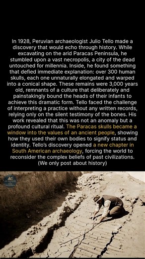 The 3000-year-old elongated skulls of Paracas reveal a fascinating ancient cultural practice. #history #archaeology #ancientdiscoveries #didyouknow | Archaeology and Lost Civilizations