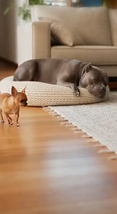 FAKE SLIP FALL PRANK 😂🤕 dog #funnydog #dogcomedy #AI #LOLAnimalss #chihuahua #rottweiler | Everyday Aww