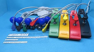 compatible Schiller AT ECG cable, ten leads, snap | Medical cable & spo2 sensor & NIBP tube