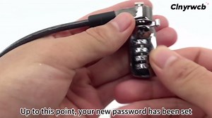 Laptop Cable Lock, 4 Digital Combination Lock, Security Computer Cable Lock with a Metal Round Anchor Plate for Any PC, Tablets, Notebooks, and Other Devices, dns02