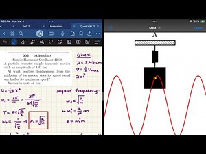 Simple Harmonic Motion Example (Angular Frequency and Maximum Speed)