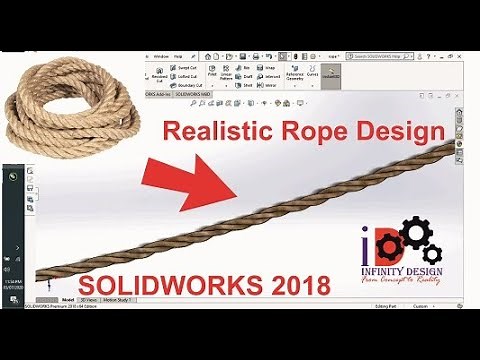 Realistic Rope Design in Solidworks 2018