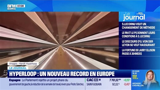 Nouveau record de vitesse en Europe pour l'hyperloop