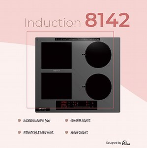 [Hot Item] Black Glass 59cm Wide Smart Induction Cooker Built-in Major Kitchen Appliances