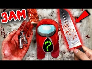 (SCARY) CUTTING OPEN HAUNTED AMONG US IMPOSTER AT 3AM!! *WHAT'S INSIDE HAUNTED DOLL*