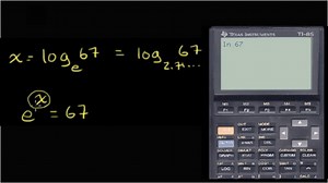 Изчисляване на естествен логаритъм с помощта на калкулатор