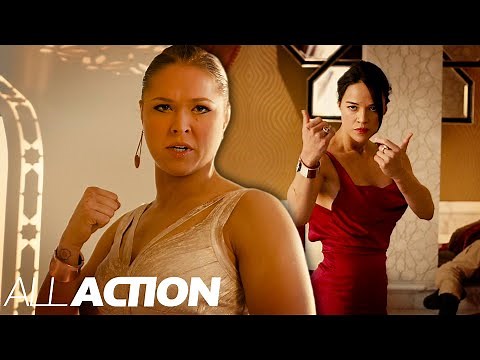 Michelle Rodriguez vs. Ronda Rousey | Furious 7 (2015) | All Action