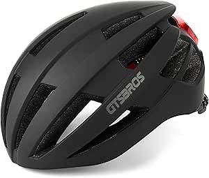 Adult Bike Helmet with USB Rechargeable Rear Light - Lightweight Bicycle Helmet for Men Women,Adjustable Cycling Helmet for Adults Youth Mountain & Road Biker