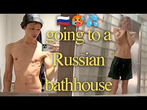 gay twink gets whacked with branches by Russian men at bathhouse in London 🧖🏼🥵💦🇷🇺 dumb spa day vlog