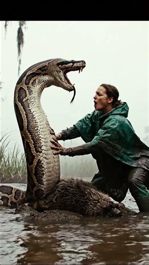 Woman Fights Back! Barehanded Rescue from Giant Florida Python