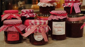 Homemade raspberry jam
