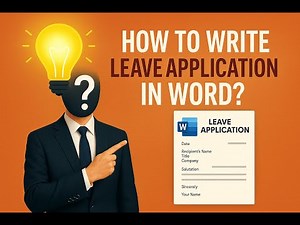 How to Write an Application – Format, Tips & Example | Step-by-Step Guide | Application Letter #word