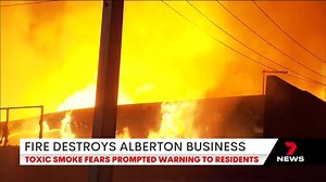 A monster blaze has ripped through a business at Alberton, sparking toxic smoke fears. The owner of the sign-making company is already vowing to rebuild. The latest in 7NEWS Adelaide at 6pm | www.7NEWS.com.au #Alberton #7NEWS | 7NEWS Adelaide