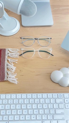 Blue light glasses are a desk essential 👓✨ ThinOptics keeps your eyes protected and your style on point — available in readers and prescription 💙 | ThinOptics