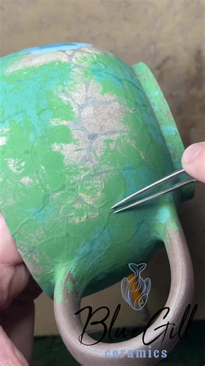 893K views · 5.8K reactions | Peeling underglaze transfers off of such thickly layered designs is so satisfying. I did go in after this and add some hand glazes details and cleaned up messy edges. #pottery #underglazetransfers #randomlygeneratedmugs #randomlygenerated #ceramicart | BlueGill Ceramics | Facebook