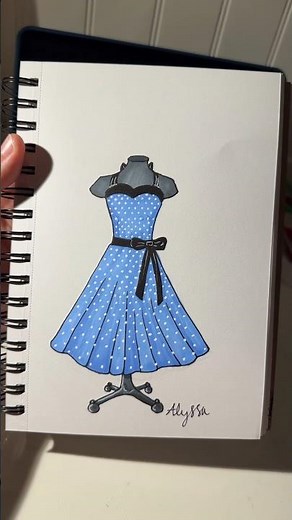 HOW TO DRAW: a 60's inspired dress🩵