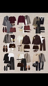 25K views · 222 reactions | Elegant workwear outfit ideas for women featuring blazers, trousers, loafers, and handbags in neutral and burgundy tones — timeless office and business casual looks for fall and winter. | La Femme Wanderer | Facebook